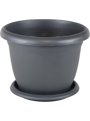 V505 Villa Saksı Set No: 5 3,7 Litre, 22,5 Cm, Antrasit
