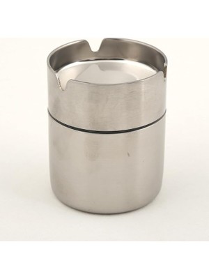 Paslanmaz Çelik Kokusuz Küllük Kül Tablası Rüzgar Geçirmez 9 cm Boy (Küçük)