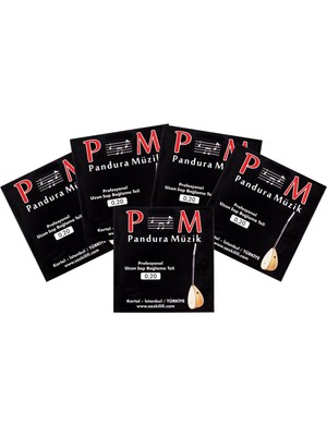 Müzik Profesyonel Paslanmaz 0,20 Uzun Sap Bağlama Teli 5' Li Paket