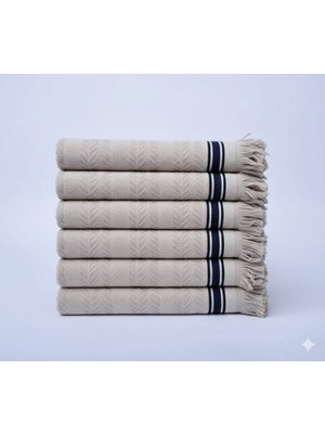 Özdilek Halat Desenli Peştamal 50X90 cm El-Yüz Havlusu 6'lı Bej