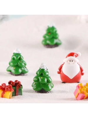 Empressco 6'lı Noel Teraryum Süsleri, Minyatür Obje, Renkli, Yılbaşı Dekorasyonu
