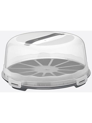 Home Kek Taşıma Kabı, Bpa Içermeyen Plastik, Saplı ve Kilitli Kek Fanusu, Taşınabilir ve Güvenli Saklama Çözümü (Yuvarlak)