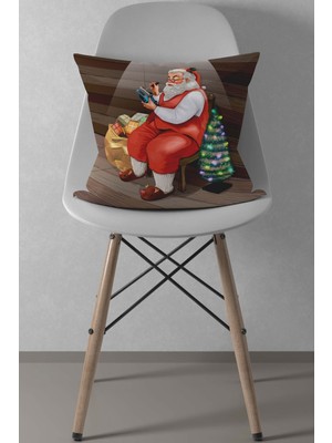 Empressco Kırmızı Noel Baba Desenli Kırlent Kılıfı, Yılbaşı Süsünüz Için Şık ve Neşeli Dekorasyon