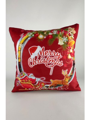 Empressco Turuncu Noel Desenli Kırlent Kılıfı, Şık ve Renkli Dekorasyon Unsuru