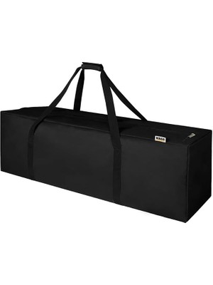 Taşıma Çantası, Fermuarlı Dayanıklı Seyahat Spor, Bagaj, Kamp Malzemeleri Saklama Çantası, 105L Büyük Boy - Siyah