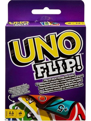 Games Uno Flip Mattel Uno Flip, Klasik Uno'nun Yeni Versiyonu, Mattel Games GLH50 GLH50