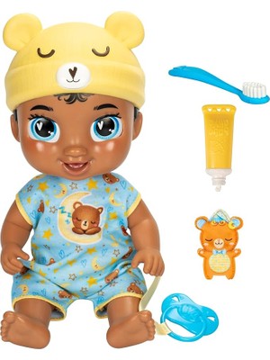 Alive Lil Dreamer Snoozer Bear Sleepy Boy Bebek Bebek Seti, Siyah Saç, Eğlenceli Pijama Partisi Teması, 3 Yaş ve Üzeri Çocuklar Için Okul Öncesi Oyuncakları