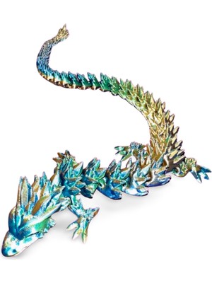 10Tech Renk Değiştiren 3D Baskı Ejderha Figürü – Hareketli Kuyruklu