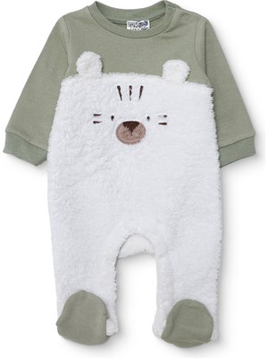 Hellobaby Unisex Yenidoğan Patikli Tulum Iki Iplik Bisiklet Yaka Uzun Kol Patikli Paça