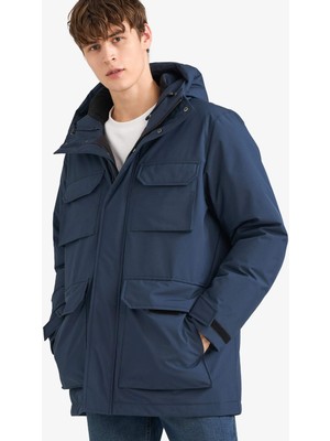 DeFacto Su İtici Regular Fit Kapüşonlu Çift Cepli Fermuarlı Çıtçıtlı Mont F5701AX25WN