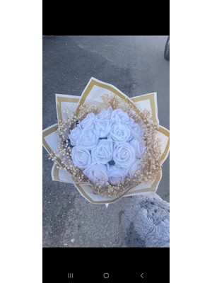 Sosyete Shop 15 Li Beyaz Gül Buketi Beyazın Büyüsü  Isteme Hediye