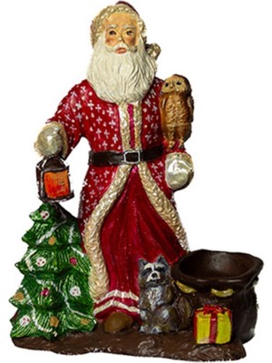 Empressco Kırmızı Polyester Noel Baba Fenerli Dekorasyon Şık ve Renkli Hediye Alternatifi