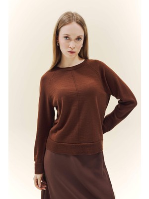 DeFacto Yün Karışımlı Regular Fit Bisiklet Yaka Triko Tunik G5867AX25WN