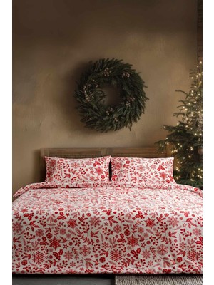 Cotton Collection Kışlık Pazen Çift Kişilik Nevresim Seti Floral
