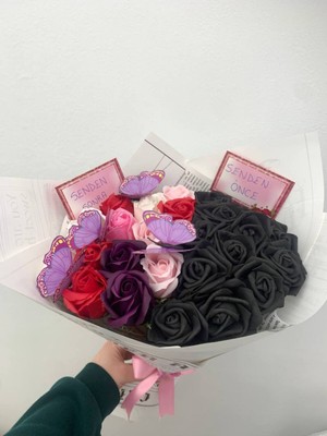 Sevgililer Günü, Büyük Boy Işıklı Senden Önce Senden Sonra Çiçek Buketi, Sevgiliye Özel, Hediye