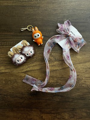 Gülümse Gel Kız Çocuk Labbubu Anahtarlık Charm ve Toka Seti Yeni Yıl Yılbaşı Christmas Advent Calendar