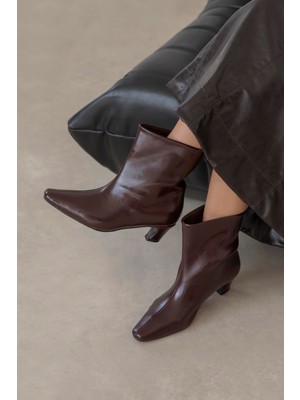 Straswans Viva Kadın Kırışık Deri Bot Bordo