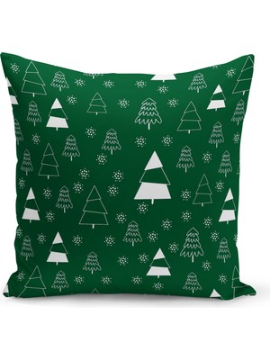 Empressco Yılbaşı Temalı Çift Taraflı Dijital Baskılı Renkli Kırlent Kılıfı