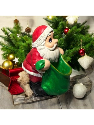 Empressco El Yapımı Kırmızı Noel Baba Biblo, Şık ve Sevimli Dekoratif Obje