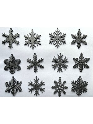 Empressco Beyaz Noel Kar Tanesi Süsleri, 12 Adet, Yılbaşı Ağacı Dekorasyonu, Şık ve Parlak