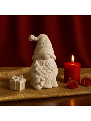 Empressco Beyaz Noel Baba Ağaçlı Süslemeleri, Sevimli ve Şık Dekorasyon, Yılbaşı Için Özel