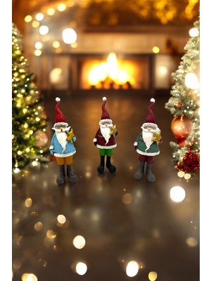 Empressco Çok Renkli Minik Noel Baba Figürleri, Sevimli ve Renkli Dekorasyonlar