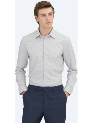 Kip Vizon Çizgili Regular Fit Dokuma Casual %100 Pamuk Gömlek
