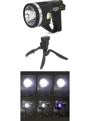 Toptan Bulurum Şarjlı Dev Boy El Feneri Tripod Ayaklı Led El Lambası Kamp, Ve Güvenlik İçin İdeal