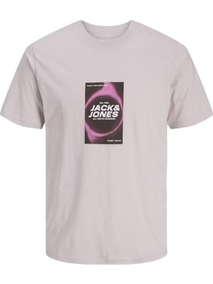 Jack & Jones Jcorecharge J&j Logolu Erkek Lila Marble Tişört 12276411