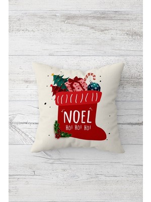 Empressco Yılbaşı Temalı Gizli Fermuarlı Tek Taraflı Yastık Kılıfı, Koltuk ve Kırlent Için