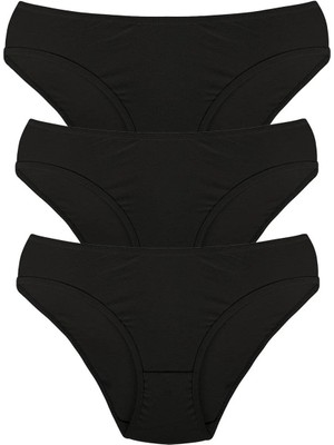 Marsilyan Kadın 3'lü Külot Siyah