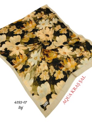 Sharell 4293 Desenli Bambu (Aqua) Kraş Şal