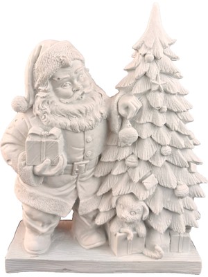 Empressco Beyaz Çam Ağaçlı Noel Baba Figürü, Sıcak ve Neşeli Yıllar Için Ideal Seçenek