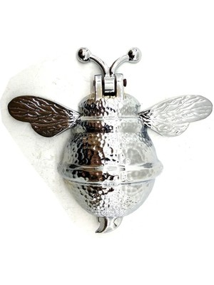 Toptan Bulurum Antika Tarz Dekoratif Pirinç Arı Kapı Tokmağı, Taktak - Büyük, 163x150mm, Nikel