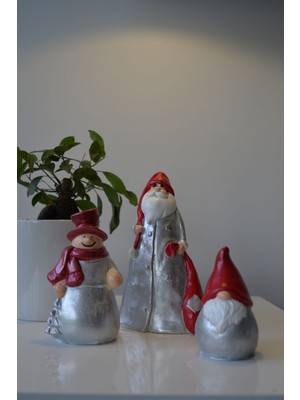 Empressco Renkli Noel Cüce Biblo Süs, Yeni Yıl Temalı, Dekoratif Obje