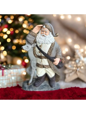 Empressco Kahverengi Noel Baba Biblo, Yılbaşı Dekoru, Sıcak ve Şık Hediye