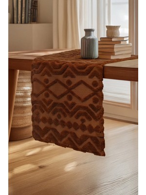 Hamur Punch Yıkanabilir Sofra, Masa, Salon, Mutfak ve Sehpa Masa Runner Letta Taba