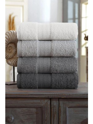 Hrnzafer Tekstil 4'lü Pamuklu Rainbow Havlu Seti