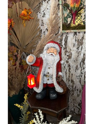 Empressco Renkli Noel Baba Yılbaşı Heykel Dekorasyon Objesi Ev Süslemesi