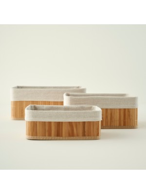 Bella Maison Bres Bambu Düzenleyici Kutu 3'lü Naturel