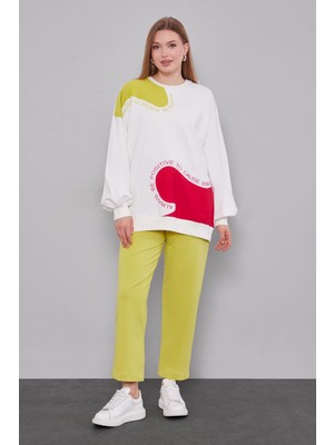 Levidor Fıstık Yeşili Belli Lastikli Cepli Spor Pantolon