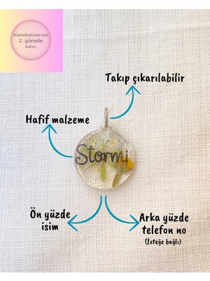 Venüs Takı ve Aksesuar Gerçek Çiçekli Kedi/ Küçük- Orta Irk Köpek- Isimliği/ Künyesi