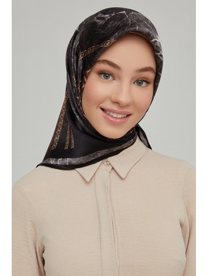 Silk Home Armine Ipek Eşarp Nostalji - 8615-46 Siyah Sura