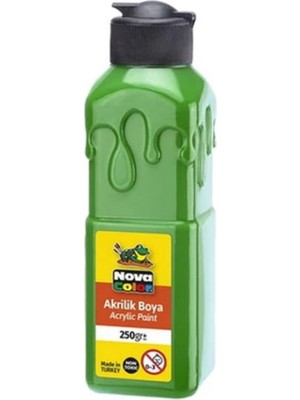 Marka Nova Color Akrilik Boya Yeşil 250 gr NC-3013