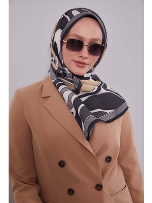 Lêvi D'or Gri Dalgalı Aura Eşarp