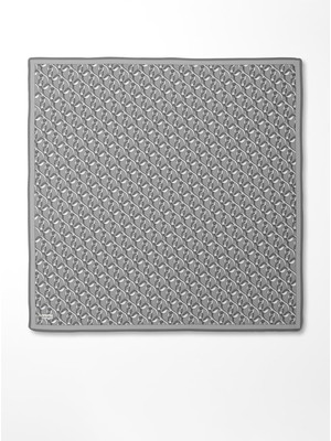 Lêvi D'or Gri Zincirli Desenli Twill İpek Eşarp