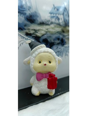 Empressco Beyaz Noel Kuzusu Biblo, Sevimli ve Dekoratif Ev Süsü