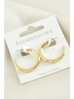 Bijuteri Net Boru Halka Küpe 2,5 cm