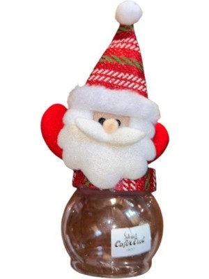 Empressco Kırmızı Noel Baba Figürlü Şeffaf Yılbaşı Kutusu, Şekerlik ve Dekorasyon Için Ideal