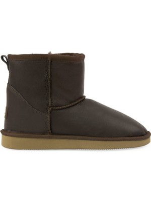 Pegia Hakiki Deri Içi Kürklü Kadın Kısa Bot 191022